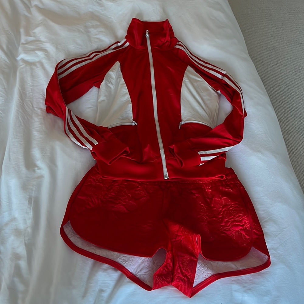 Adidas short track suit